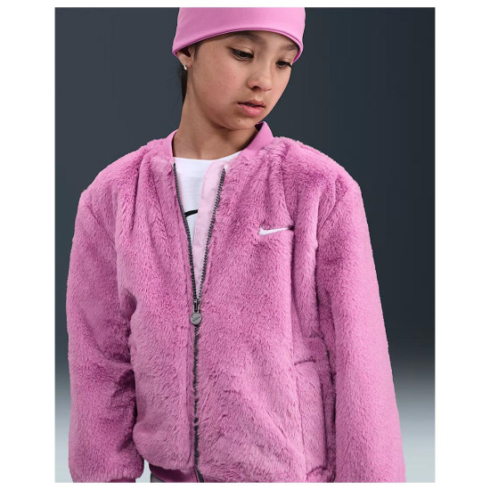 Nike Βρεφικό μπουφάν Faux Fur Bomber Jacket Nike Βρεφικό μπουφάν Faux Fur Bomber Jacket